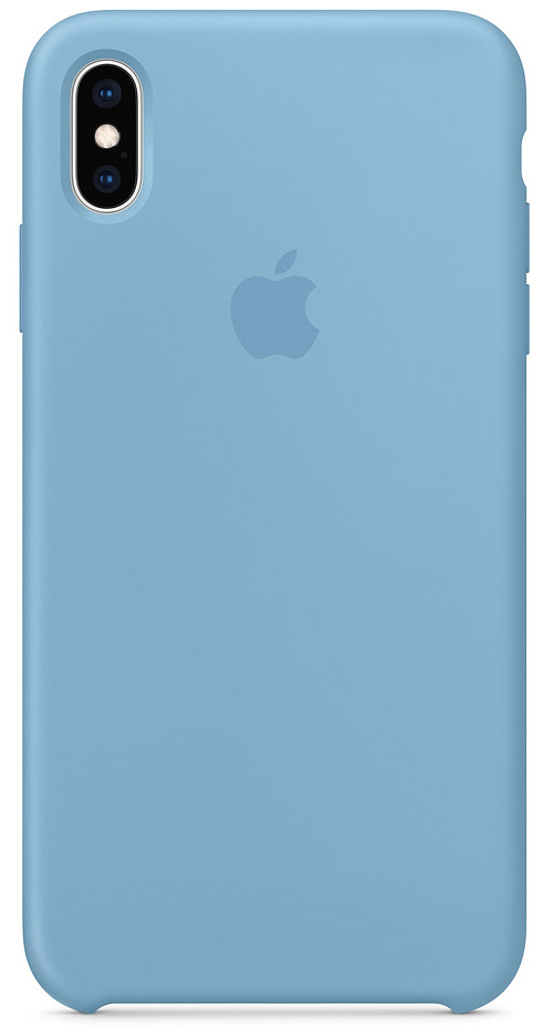 Чехол Silicone Case качество Lux для iPhone Xs Max синий василек